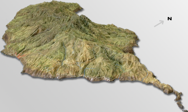 Relieve 3D de Madeira
