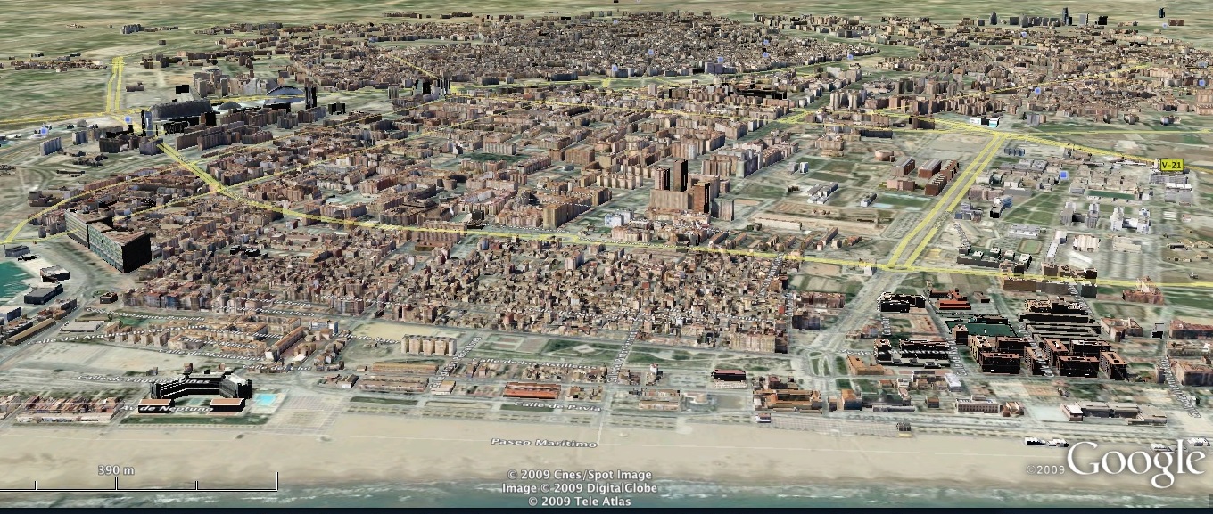 Valencia 3D en Google Earth