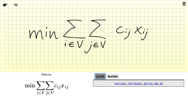 dibujado de ecuaciones a LaTeX
