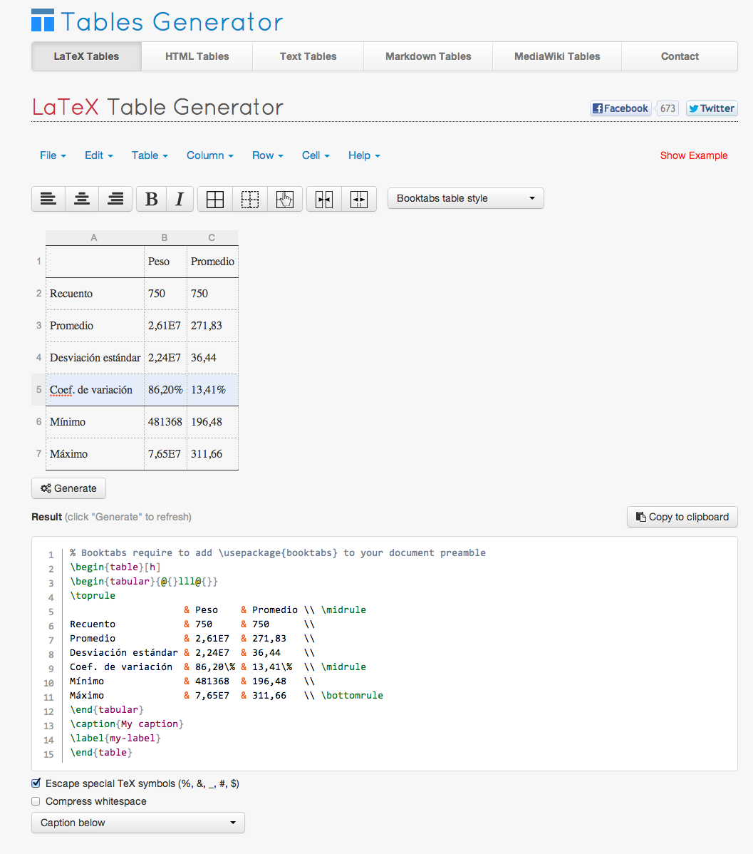Table Generator: creador de tablas (y HTML, Markdown, MediaWiki) - blog