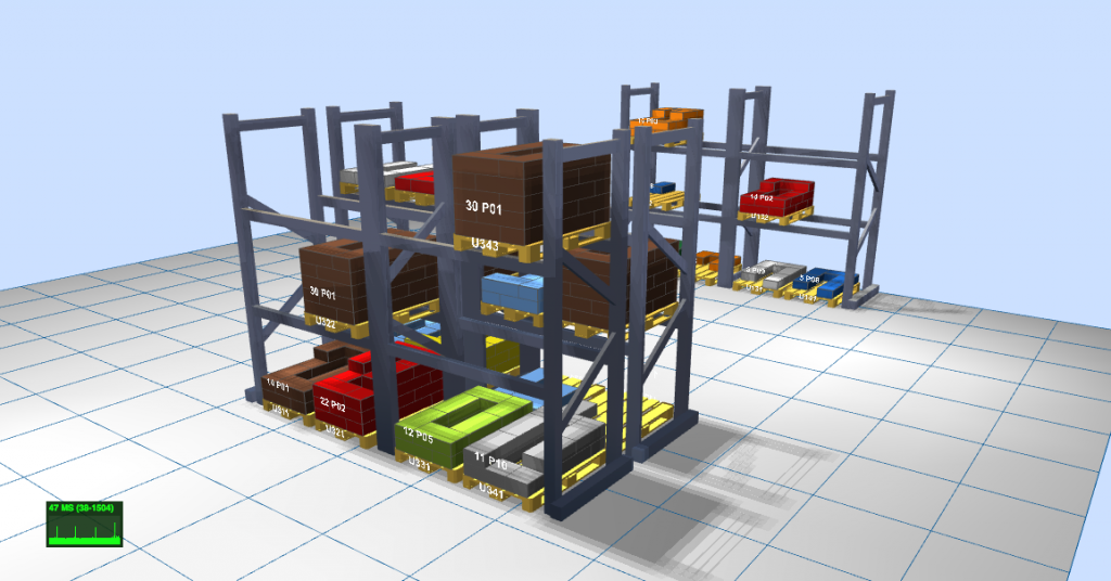 LLOG muestra un almacén 3D en tiempo real