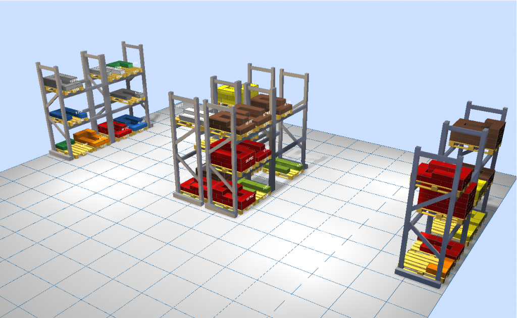 LLOG - almacén 3D coloreado por referencia