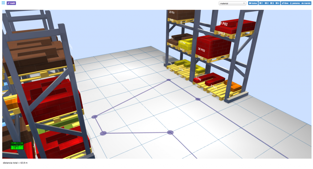 LLOG - dibujando y calculando rutas de picking en el almacén 3D