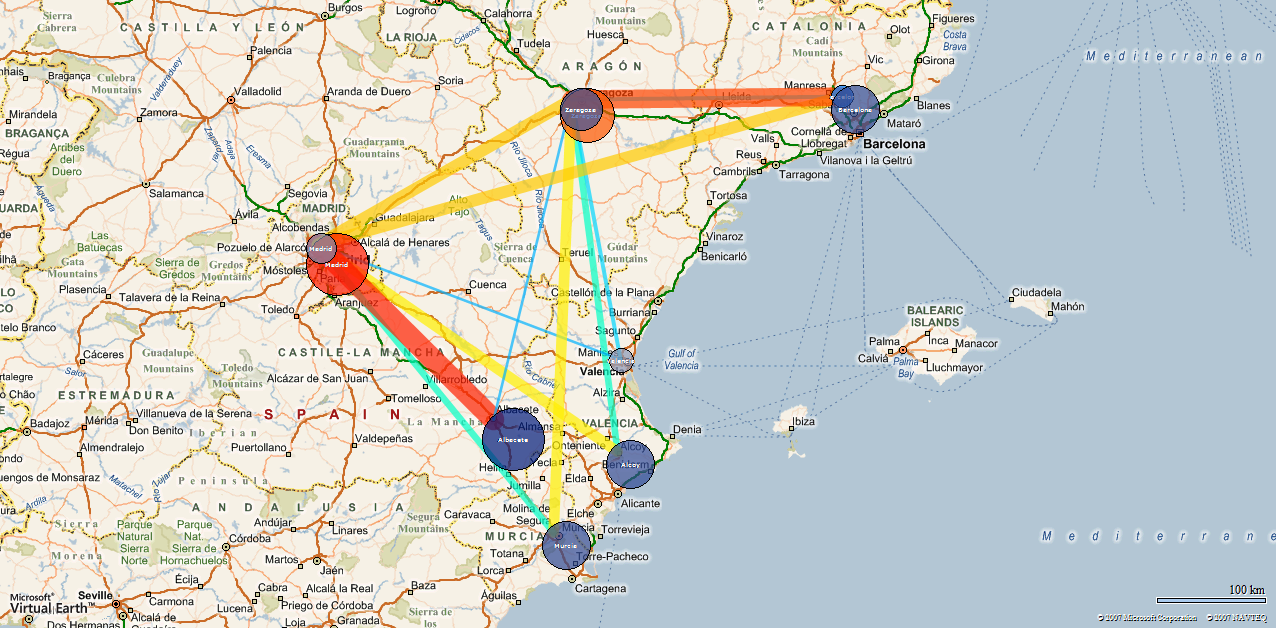 flujos logísticos y centros de producción