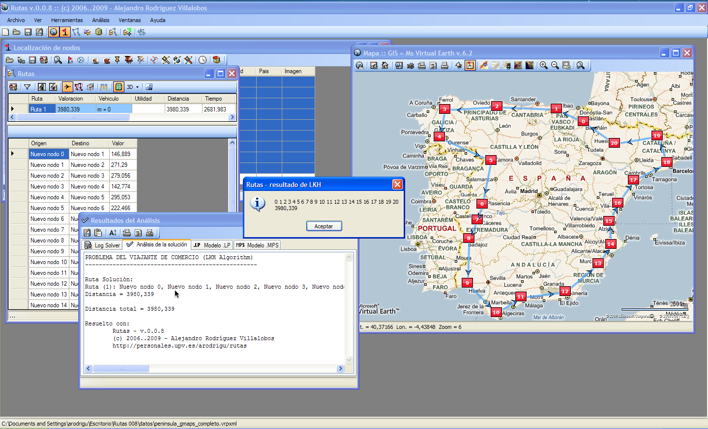 LKH heurística para Rutas