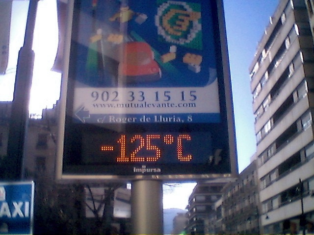 WTF? -125ºC en Alcoi