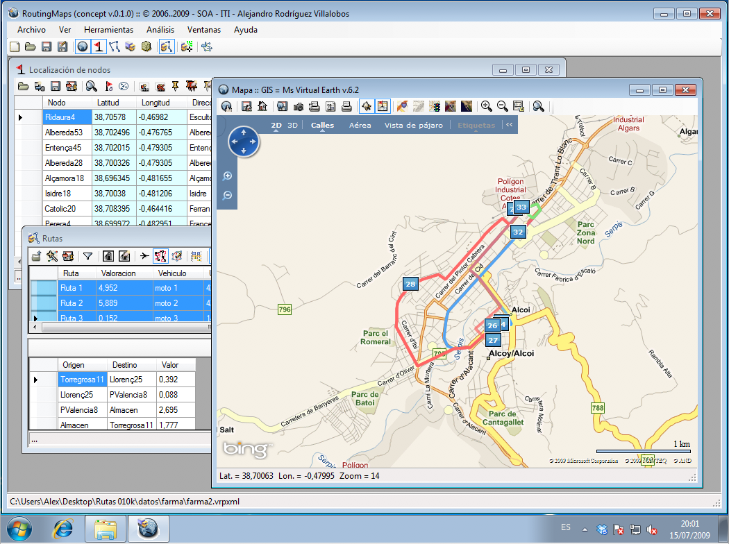 Rutas en Windows 7