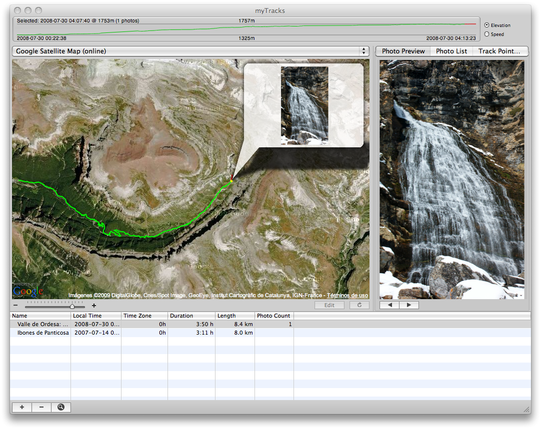 myTracks para Mac OS X