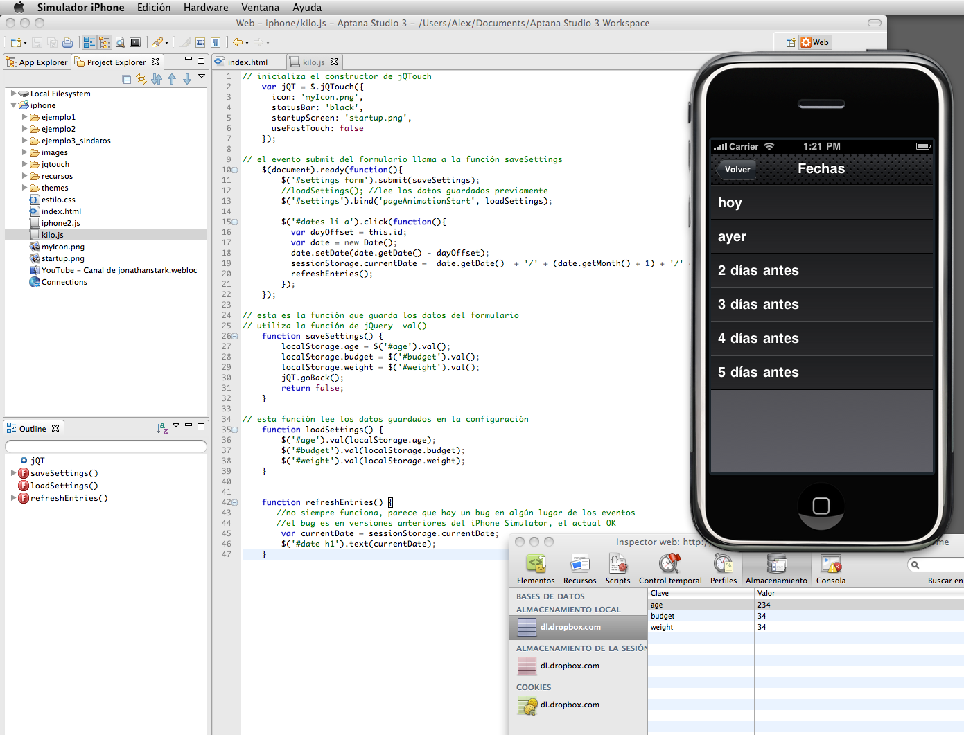 programación del iPhone