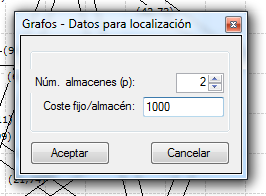 datos para resolver el problema de localización