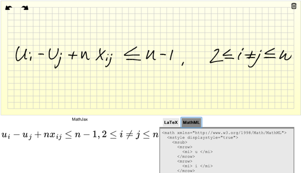 dibujado de ecuaciones a LaTeX