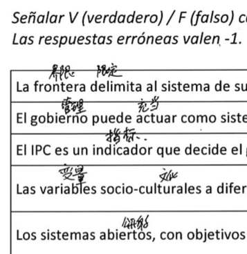 examen test contestado por alumno chino