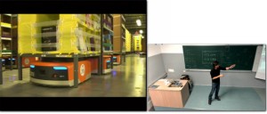 Alejandro Rodríguez impartiendo una clase de logística