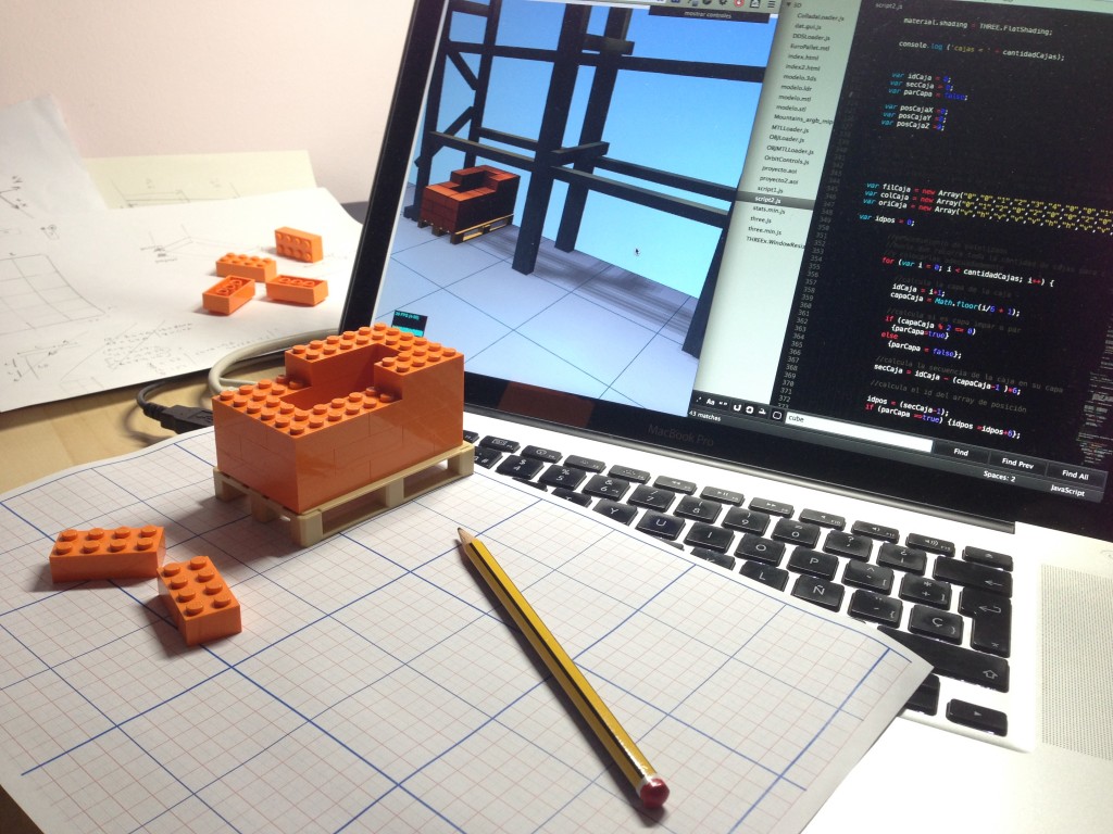 programando el almacén de LLOG en 3D