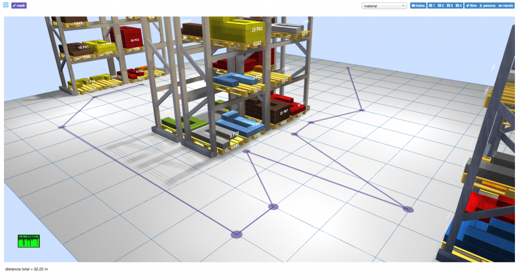 LLOG - dibujando y calculando rutas de picking en el almacén 3D