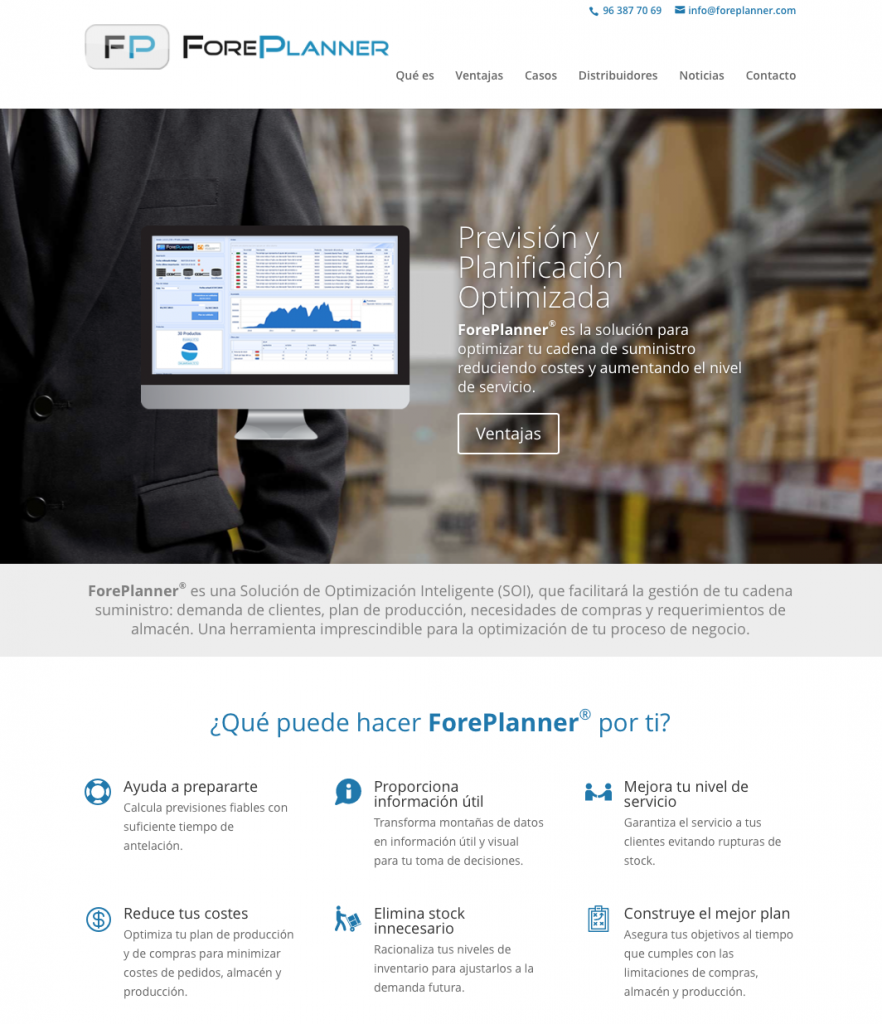 ForePlanner - es la solución para optimizar tu cadena de suministro reduciendo costes y aumentando el nivel de servicio.
