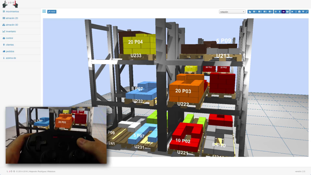 LLOG - navegando e interactuando con un almacén de realidad virtual