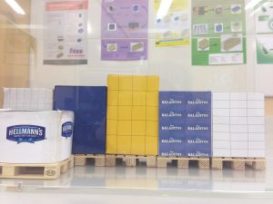 maquetas de unidades de carga y contenedor a escala 1/10