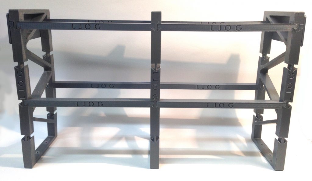 La impresión 3D de un pasillo de estanterías para LLOG