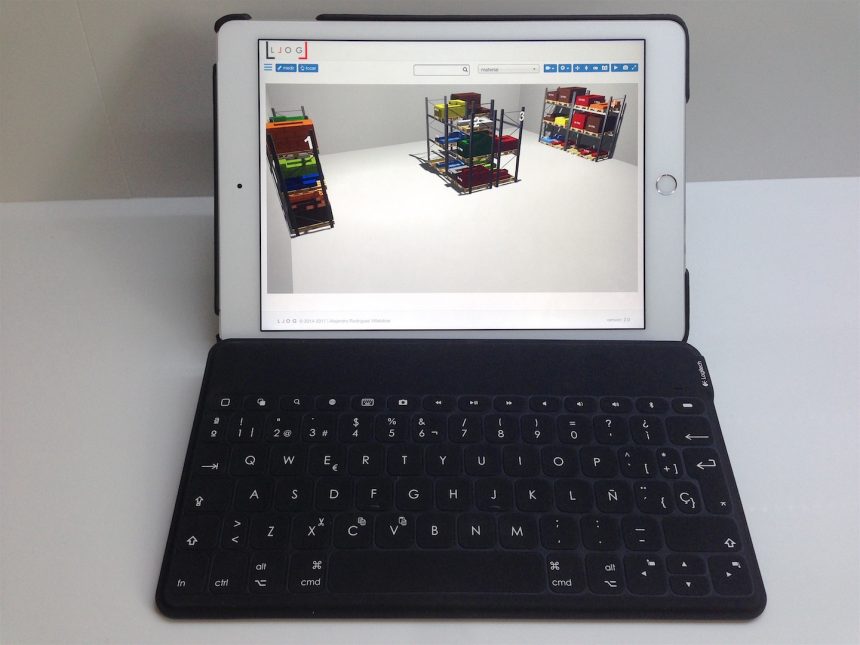 Almacén virtual de LLOG en un iPad multi-touch