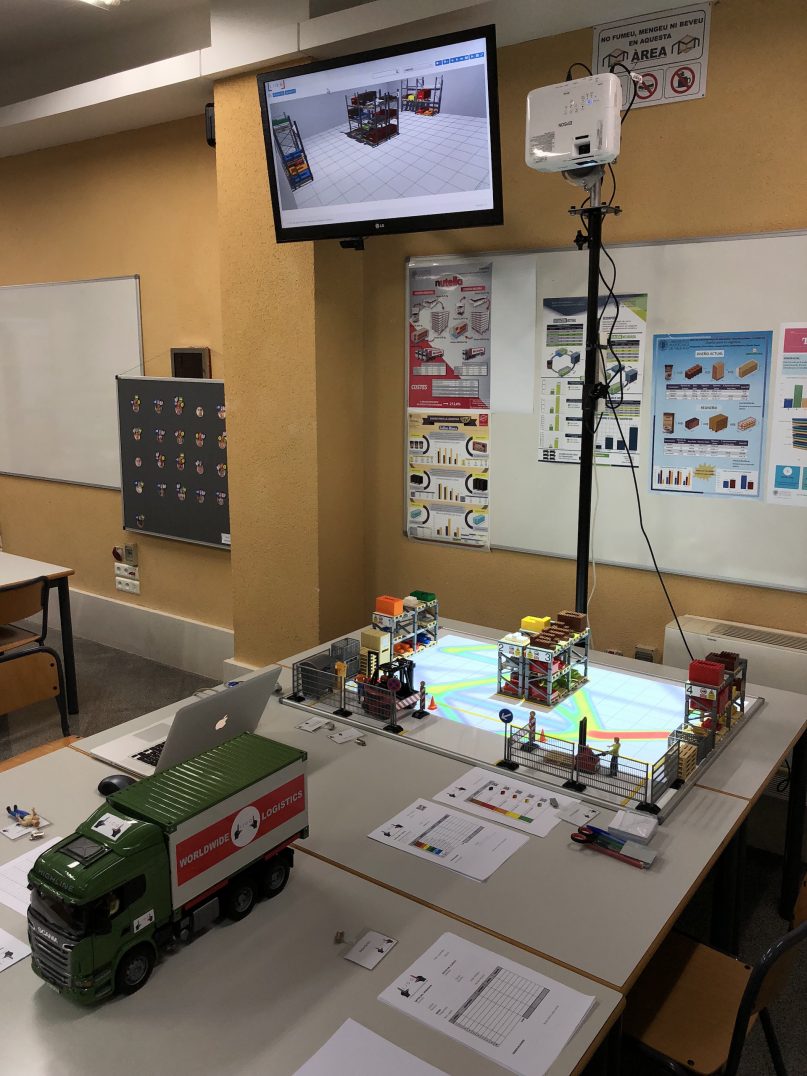 Sistema de proyección de logística visual en tiempo real