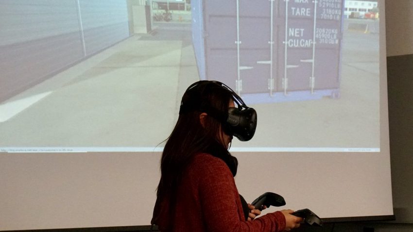 optimización del paletizado y la carga del contenedor con realidad virtual