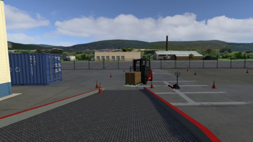 LLOG VR simulando la carga y descarga de un camión en realidad virtual