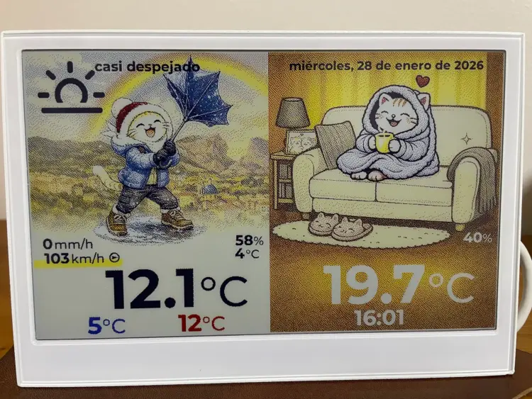 Pantalla de tinta electrónica personal (SeeedStudio reTerminal E1001/E1002)