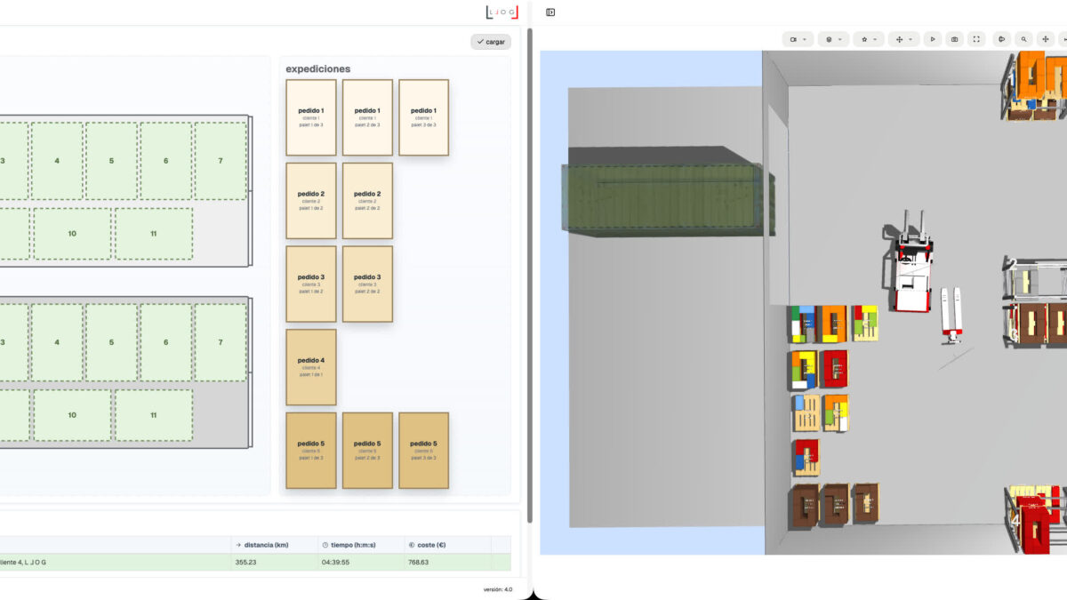 LLOG - Visualización 3D en tiempo real para optimizar la carga de contenedores